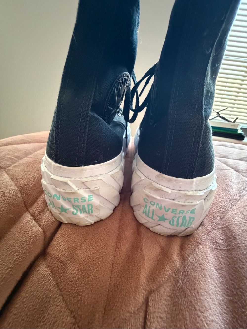 Converse size 6.5 Platform Lace-Up Sneakers in Black and White - Picture 3 of 7